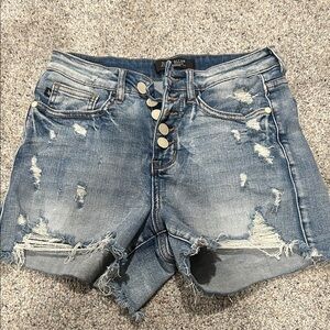 Judy Blue Women's Ripped Jean Shorts - Light Blue